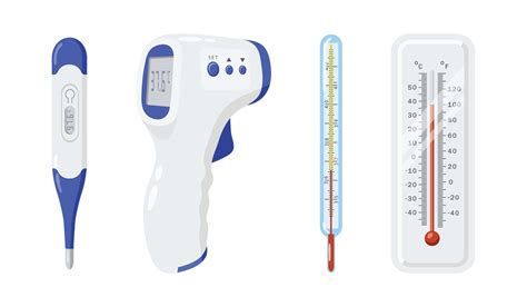 various types of thermometer tools for measuring body temperature ...