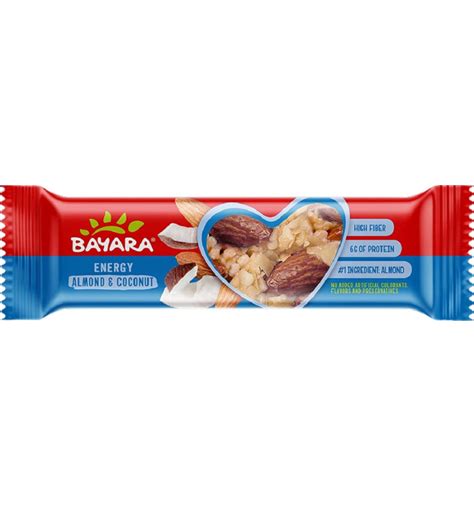 Bayara Energy Almond And Coconut Bars 40G