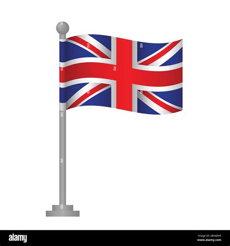 Great Britain flag. National flag of Great Britain on pole vector Stock Vector Image & Art - Alamy