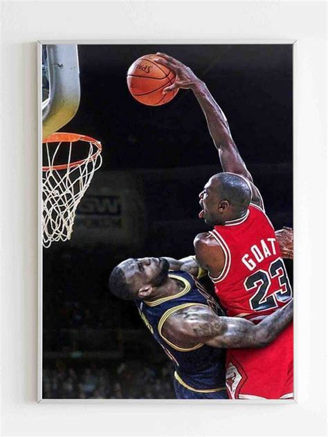 Michael Jordan Dunk On Lebron James Poster – Nuu Shirtz