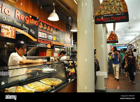 Quincy Market Food Court in Boston, Massachusetts, USA Stock Photo - Alamy