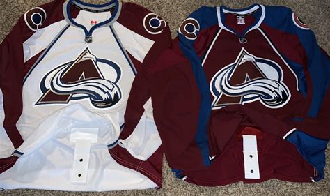 Found these two team issues Avalanche jerseys laying around my local rink! : r/hockeyjerseys