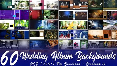 60 Wedding Album Backgrounds PSD (2021) Free Download