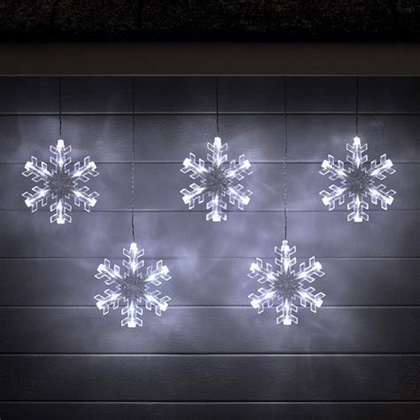 Cool White LED Snowflake Hanging Christmas Lights | The 50 Best Outdoor Christmas Decorations on ...