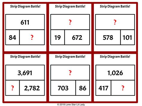 Strip Diagram/Tape Diagram Battle Game (Addition & Subtraction) - Made By Teachers