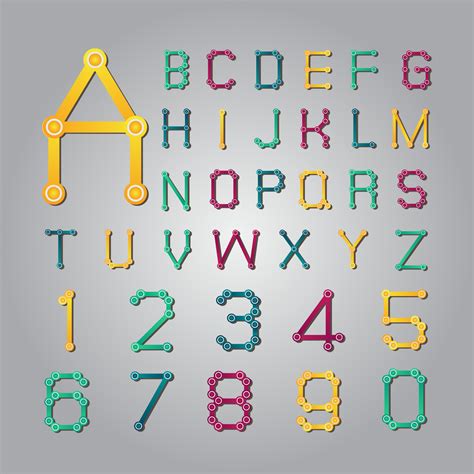 Colorful Alphabet Font Set 9842226 Vector Art at Vecteezy