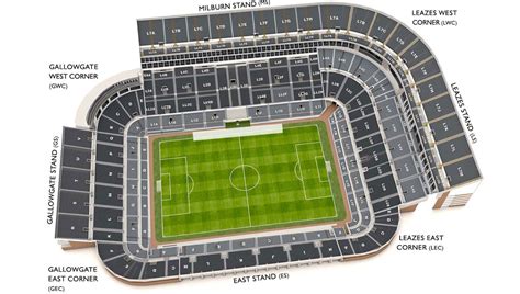 St James’ Park Seating Plan - Seating plans of Sport arenas around the ...