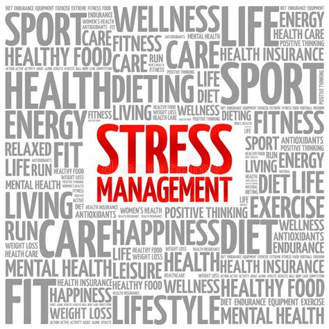 Stress Management Word Cloud Background Stock Illustration - Illustration of life, cognitive ...