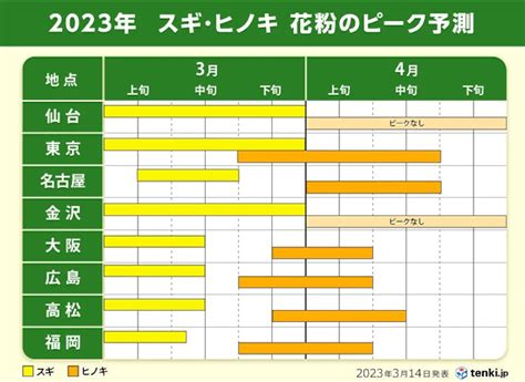 3月に入り全国でスギ花粉のピーク突入。日本気象協会、2023年春の花粉飛散予測第5報 - トラベル Watch