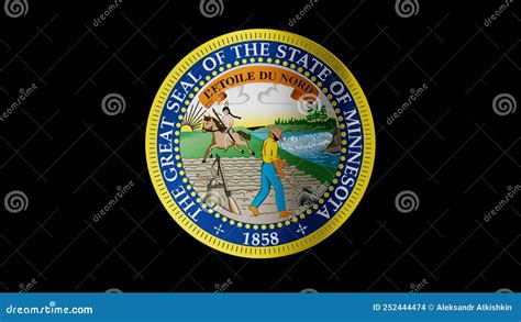 US state seal stock footage. Video of alpha, cycle, insignia - 252444474