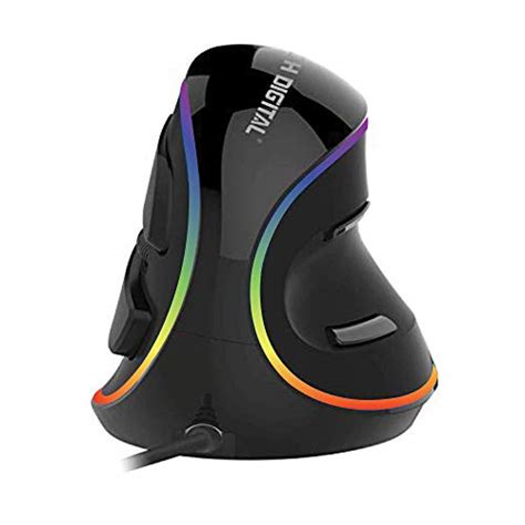 J-Tech Digital Ergonomic Mouse Wired – RGB Vertical Gaming Mouse with 5 Adjustable DPI Settings ...