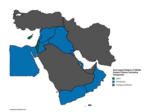 2nd Largest Religion of Middle Eastern Citizens... - Maps on the Web