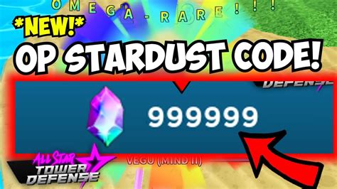 New OP Stardust code! (All Star Tower Defense) - YouTube