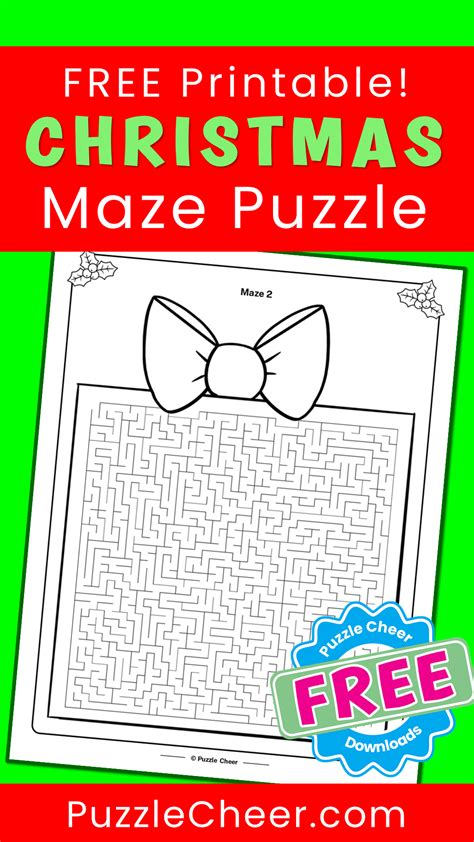 Christmas Maze 2 From the Christmas Puzzle Book - Puzzle Cheer