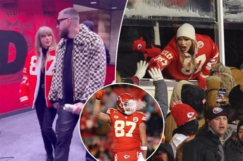 Taylor Swift and Travis Kelce hold hands leaving frigid Chiefs vs ...