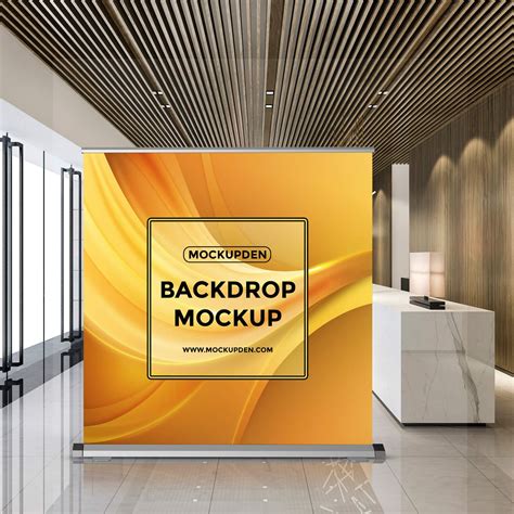 Free Backdrop Mockup PSD Template - Mockup Den