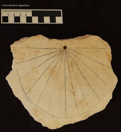 World's oldest Sundial, used to measure work hours. From Egypt's Valley of the Kings (c. 1500 BC)