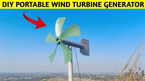 How to make portable wind turbine generator at home | diy wind turbine generator | free energy ...