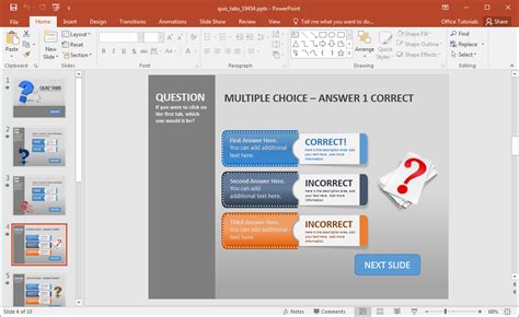 Animated PowerPoint Quiz Template For Conducting Quizzes