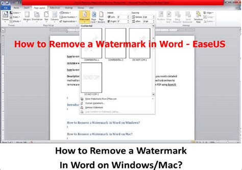 How to Remove a Watermark in Word [Updated 2024] - EaseUS