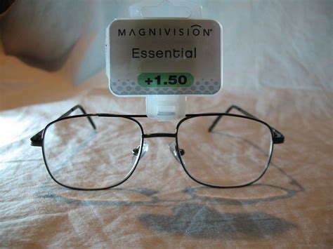 Magnivision Essential Mens Black Aviator Style Reading Glasses +1.50 #Magnivision | Reading ...