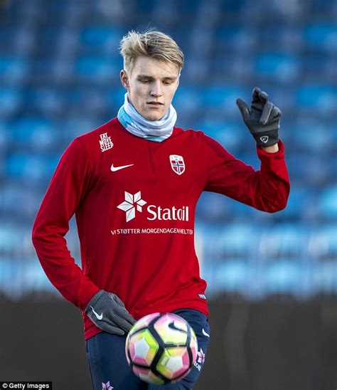 Real Madrid's Martin Odegaard trains with Norway Under 21s | Daily Mail Online