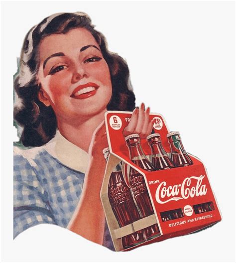 Vintage Coca Cola Advertising Feat Woman Clip Arts - Coca Cola 1940s ...