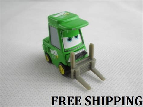 ORIGINAL CHICK HICKS Pit Crew Fork Lift Pixar Cars diecast figure 1:55 Free Shipping