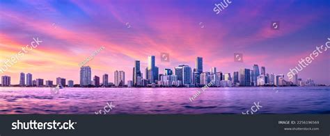 Skyline Miami During Sunset Stock Photo 2256196569 | Shutterstock