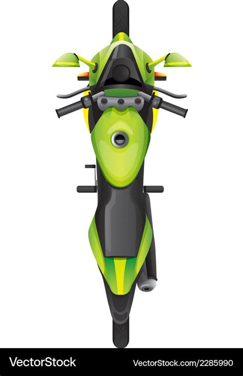 A topview of a motorcycle Royalty Free Vector Image