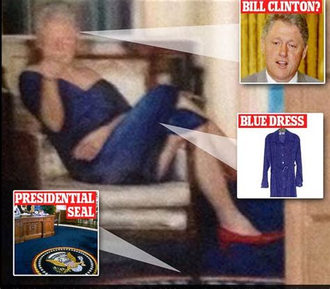 Jeffrey Epstein Had A Portrait of Bill Clinton In A Blue Dress & Red ...