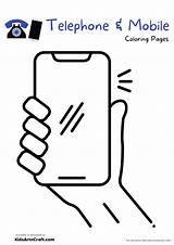 Telephone & Mobile Coloring Pages For Kids – Free Printables  Art sketch template
