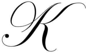 Free Cursive Letters Printable: Royal Fancy Capital K