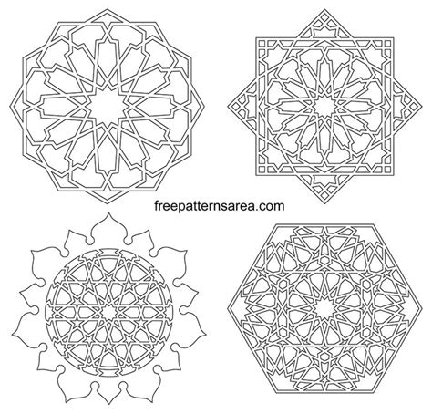 Islamic Art Geometric Design Graphics Vectors - FreePatternsArea