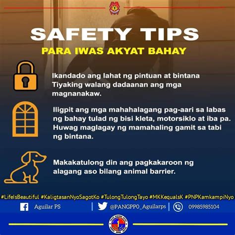 Iwas Akyat Bahay Tips... - Aguilar Police Station