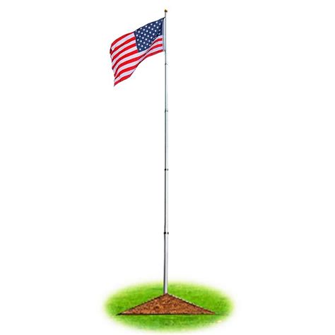 Stand 20FT Telescoping Flag Pole Kit, Thick 16-Gauge Aluminum, 3x5 Ame ...