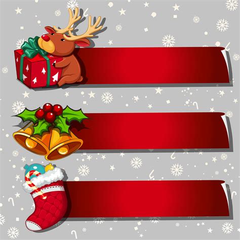 Three banner design with christmas theme 374366 Vector Art at Vecteezy