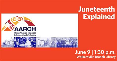 Juneteenth Explained, Walkersville Public Library, 9 June 2024 | AllEvents.in