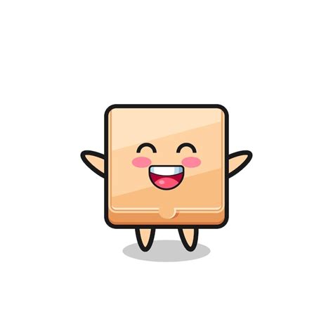 Premium Vector | Happy baby pizza box cartoon character