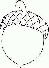 Printable Acorn Coloring Page sketch template