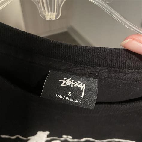 stussy long sleeve black t-shirt - Depop