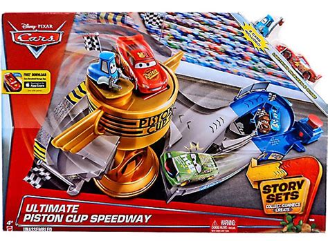 Disney Pixar Cars Story Sets Ultimate Piston Cup Speedway Exclusive Playset Mattel Toys - ToyWiz