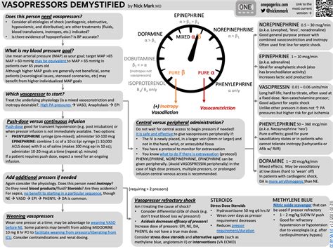 Vasopressors — ICU One Pager