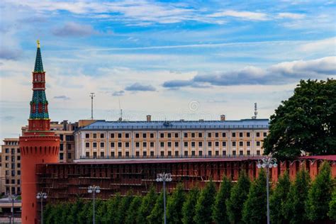 Towers of Moscow Kremlin and Kremlin Wall in Centre of Moscow, Russia ...