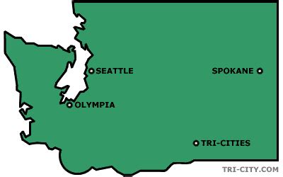 Tri-Cities Washington - Washington State Map