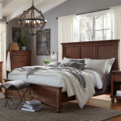 Aspenhome Oxford Transitional Queen Panel Bed with USB Ports | Belfort ...