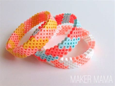 How to make cute hama bead bracelets - they are so colorful and easy ...