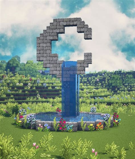 Fairy Minecraft: Moon Fountain 🍄🌿 Fairytale Fairycore Fairy tail 🌸 ...