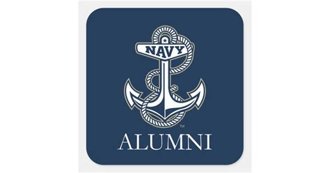 United States Naval Academy Alumni Square Sticker | Zazzle