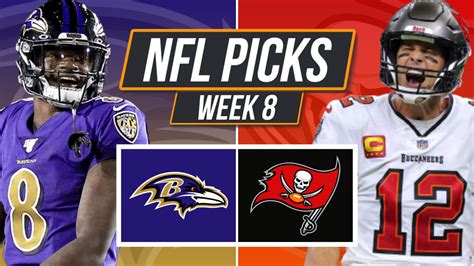 NFL Week 8 Picks Ravens vs Buccaneers Thursday Night Football Game